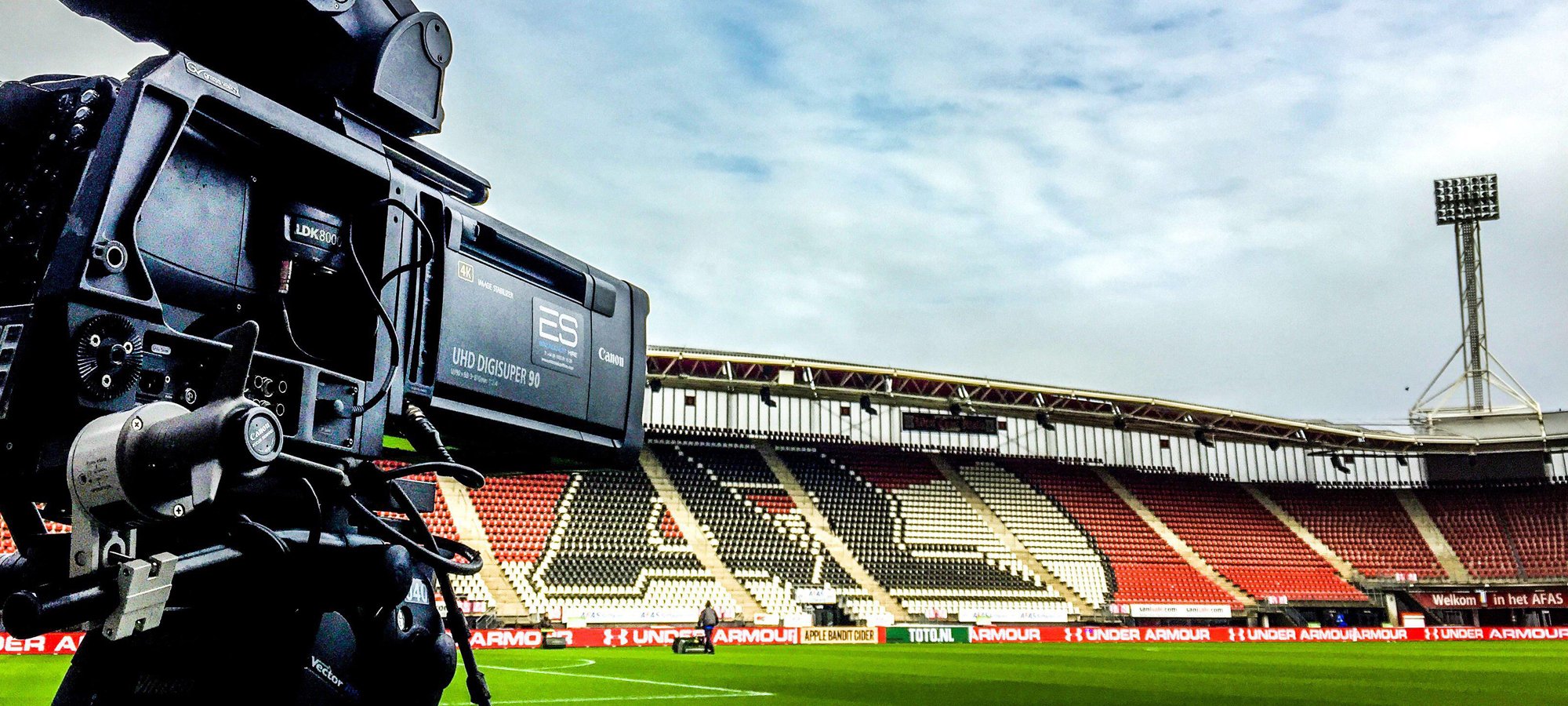 Canon UHD lenses covering the Dutch KNVB Cup quarter-final between AZ Alkmaar and Zwolle